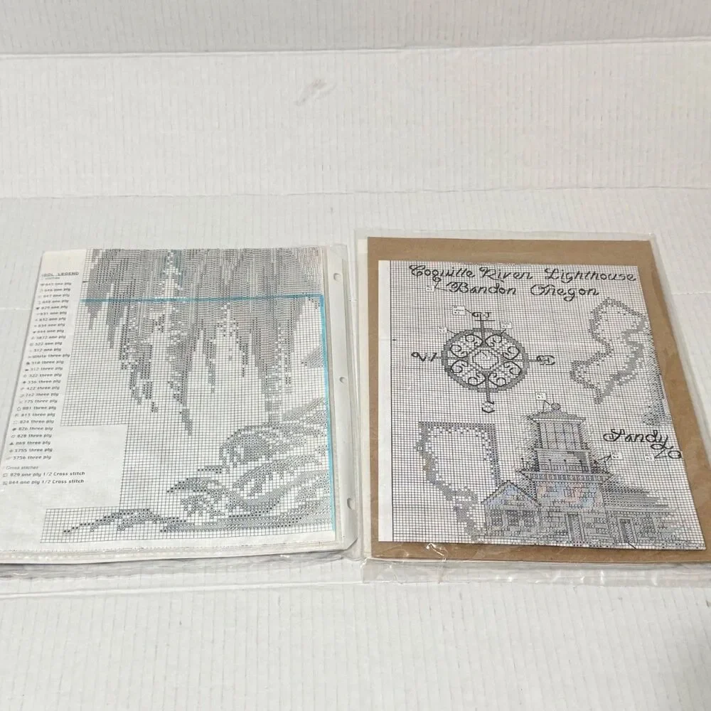 Lot 8 Counted Cross Stitch PATTERN ONLY May have some floss Sunset Dimensions